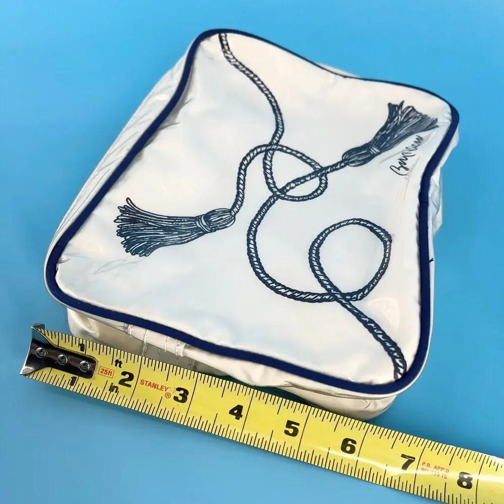 Bill Blass Cosmetic Bag Nautical Tassel Design